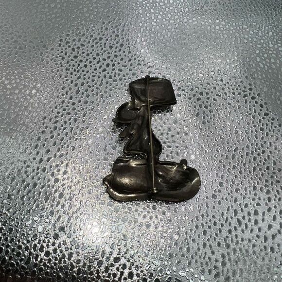 Vintage 1940’s Hummel Pewter Brooch Pin Letter to Santa Claus Holiday Christmas - Picture 6 of 6